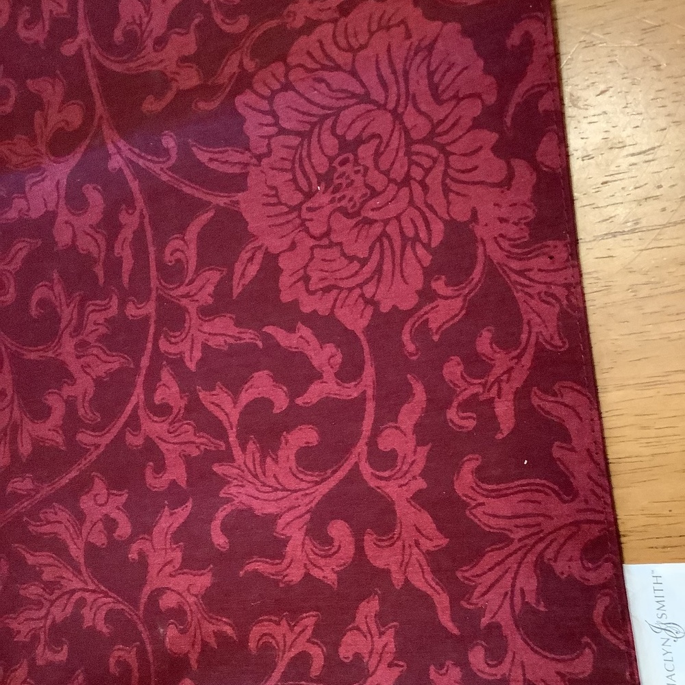 Burgundy table runner